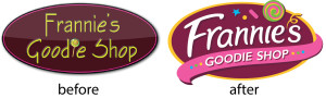 Frannies Goodie Shop logo design